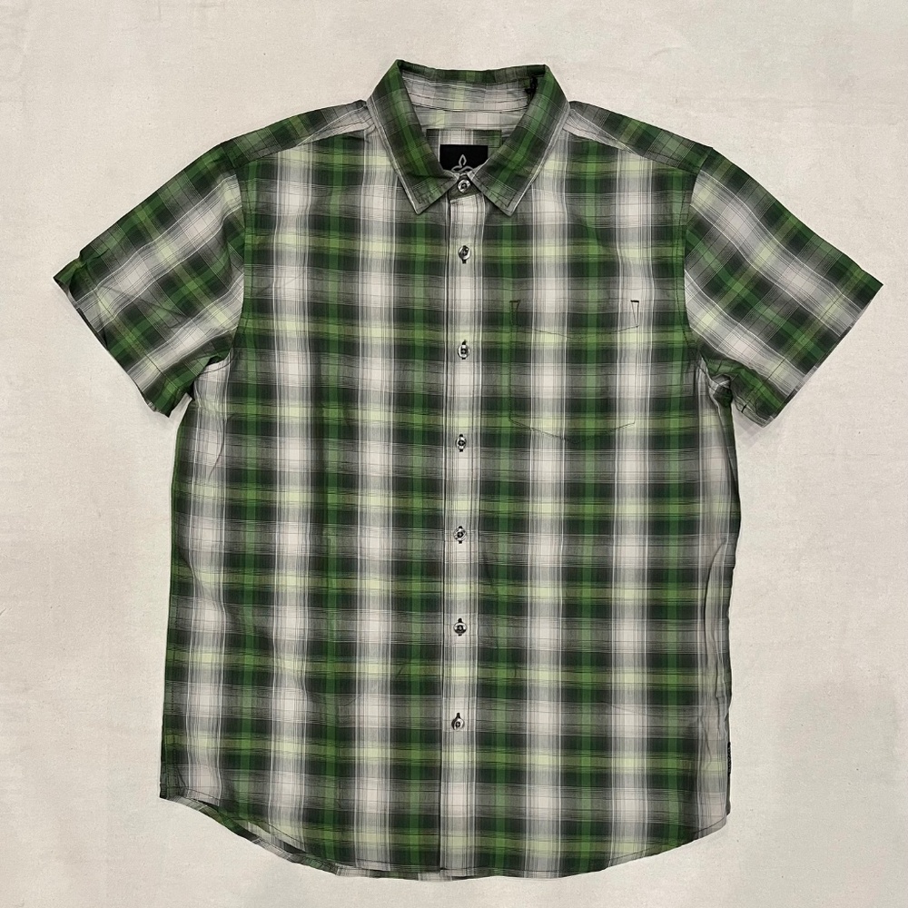 Prana Mick Men's Shirt Color Nori Green Size S Only